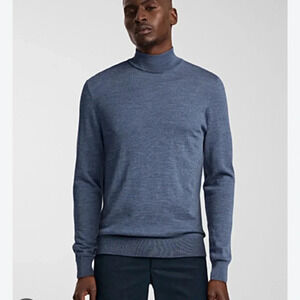NWT from Simons | Le31 Men's Silky Turtleneck Sweater XL Blue
